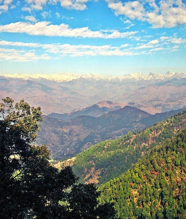 Scenic view of Dalhousie hill station