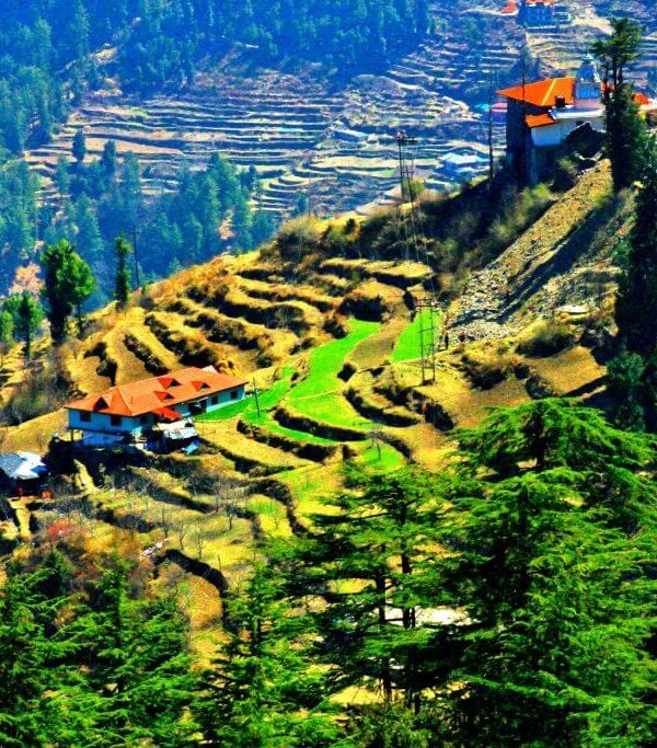 Peaceful mountain landscape in Dalhousie, Himachal Pradesh