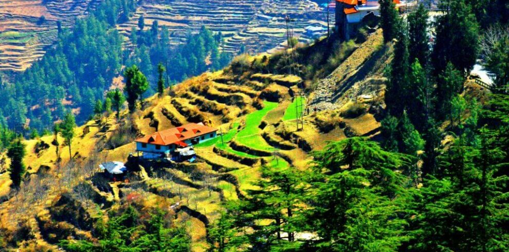 Peaceful mountain landscape in Dalhousie, Himachal Pradesh